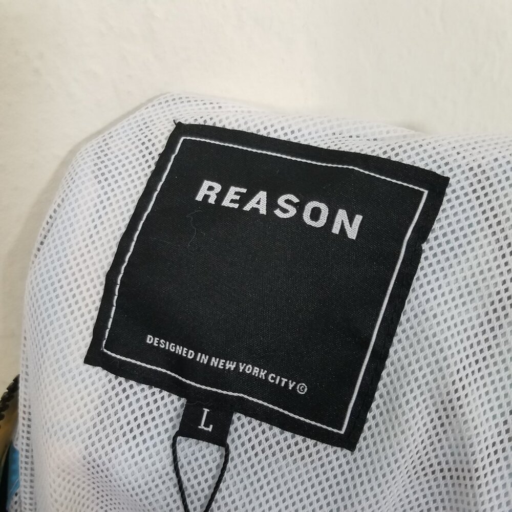 NWT Reason Hoody Multi Color Pastel Graphic Pullover Jacket Lightweight Size L - Picture 6 of 6